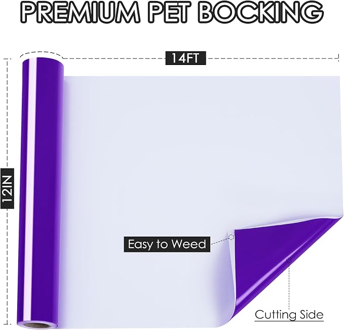 TORC Purple Permanent Vinyl 12" x 14 FT Glossy Purple Adhesive Vinyl Roll