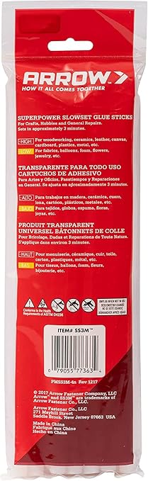 Arrow SS3M Full Size Slow Set Glue Sticks