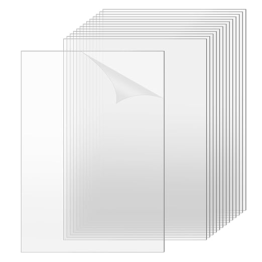 TKOnline 15 PCS Plexiglass Sheets, Invitations, Poster Frames Plastic Board