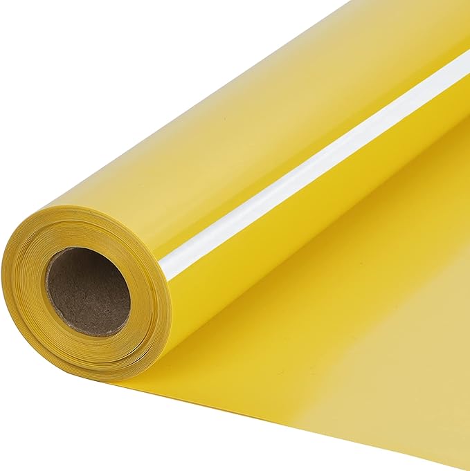 HTVVETUR Yellow HTV Iron on Vinyl 12Inch by 35ft Heat Transfer Vinyl