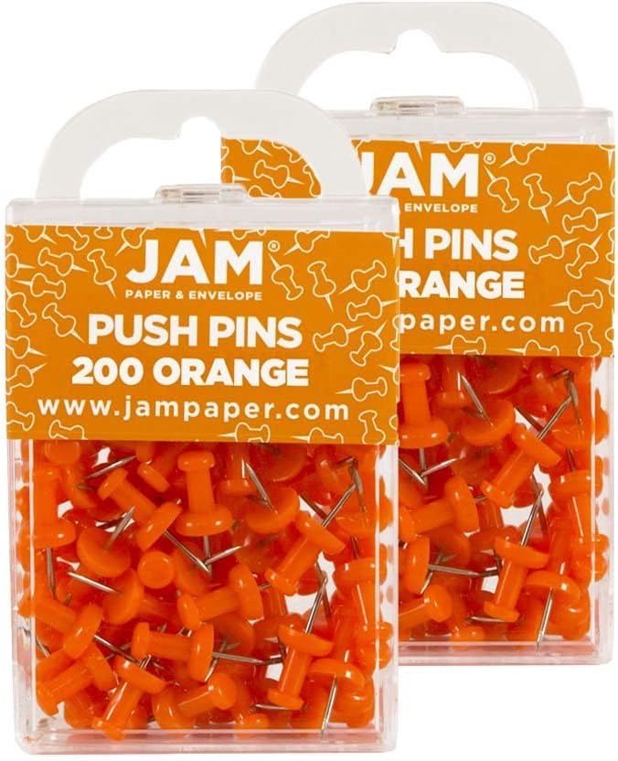 JAM PAPER Colorful Push Pins