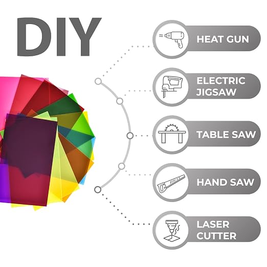 Colored Acrylic Sheets 8x12 – 10 Colors 10 Pcs, 1/8" Transparent Cast Acrylic