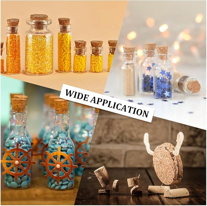 GORGECRAFT 50PCS 5 Sizes Cork Bottle Stoppers