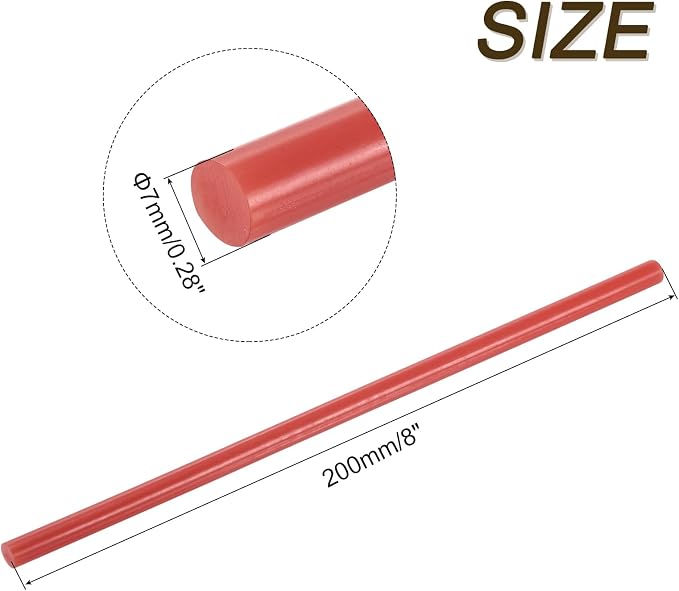 uxcell 30pcs 7mm x 200mm Full Size Hot Glue Gun Sticks 8-inch x 0.27-inch High