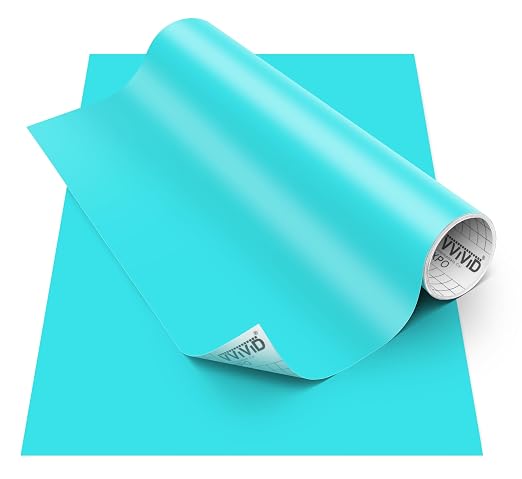VViViD DECO65 Matte Pastel Geyser Blue Permanent Adhesive Craft Vinyl