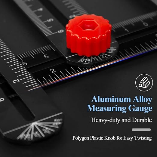 16-Sided Multi Angle Measuring Ruler, Angle Finder