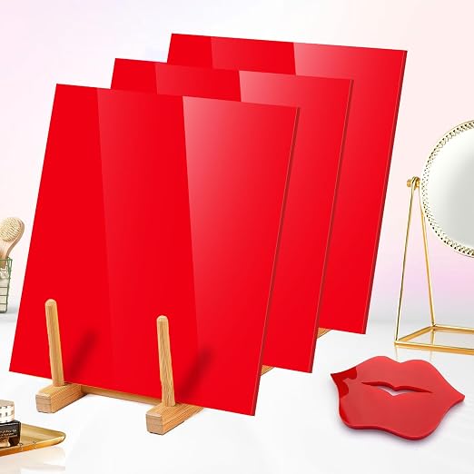 Adrattnay Red Acrylic Panels 1/8" Thick