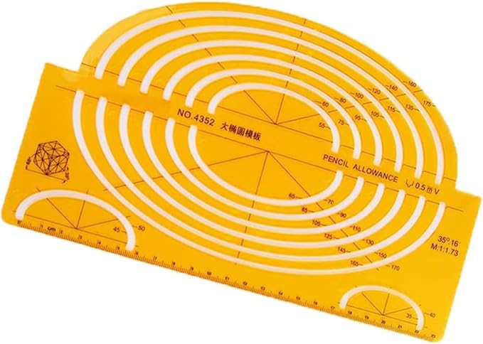Utoolmart Geometric Drawings Templates Plastic Measuring Template Rulers |
