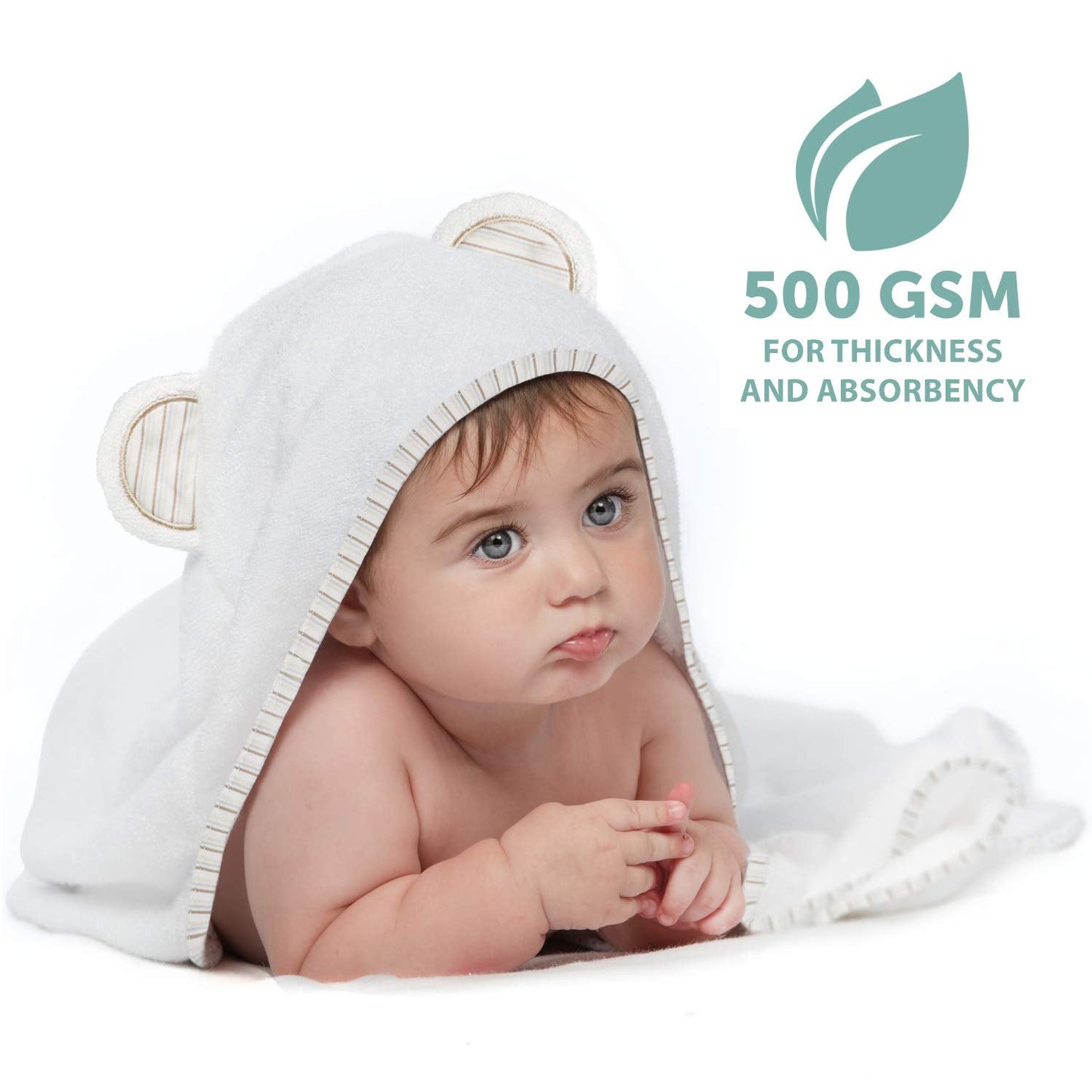 Hooded Baby Towels for Newborn - Super Soft Baby Bath Towels with Hood, Highly Absorbent Viscose Made from Bamboo Hooded Towel for Infant, Toddler and Kids, Baby Essentials