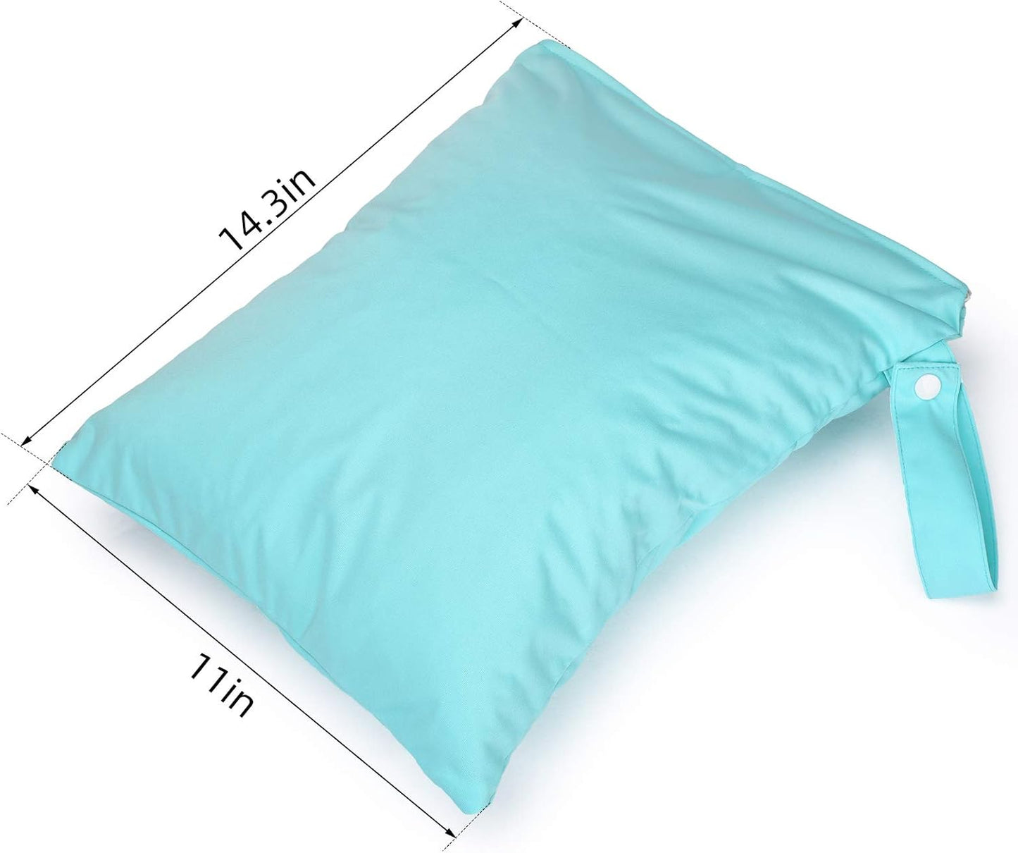 2pcs Cloth Diaper Wet Dry Bags Waterproof Reusable with Two Zippered Pockets Stroller Travel Beach Pool Daycare Soiled Baby Items Yoga Gym Bag for Swimsuits or Wet Clothes-11 x 14"