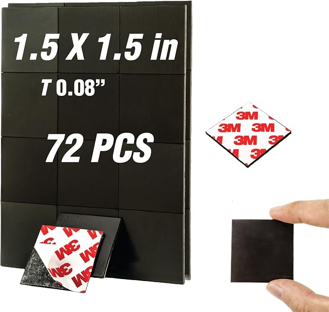 Magnets with Adhesive Backing, Pre-Cut Self Sticky Magnets, Bulk Value Pack