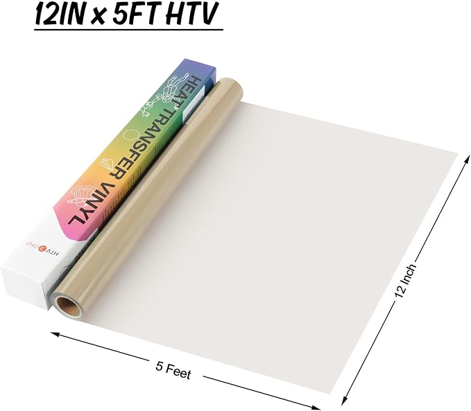 HTVRONT HTV Vinyl Rolls Heat Transfer Vinyl
