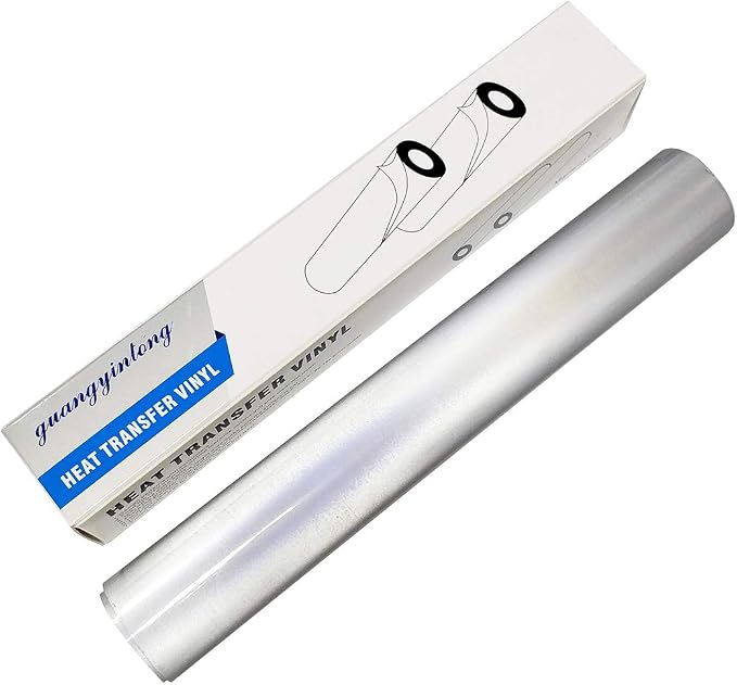 guangyintong Reflective Light Grey Heat Transfer Vinyl HTV Rolls, Light Grey