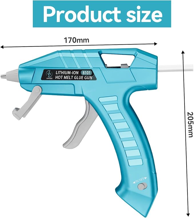 Cordless Hot Glue Gun 20W, Quick Heat Glue Gun & 30-Stick Glue Stick Set