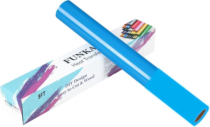 FUNKAKA Glow in The Dark Heat Transfer Vinyl Roll, Glow in The Dark HTV Vinyl