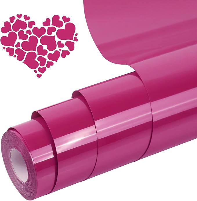 PU Heat Transfer Vinyl Rouge Powder 12Inches x 20ft Iron on
