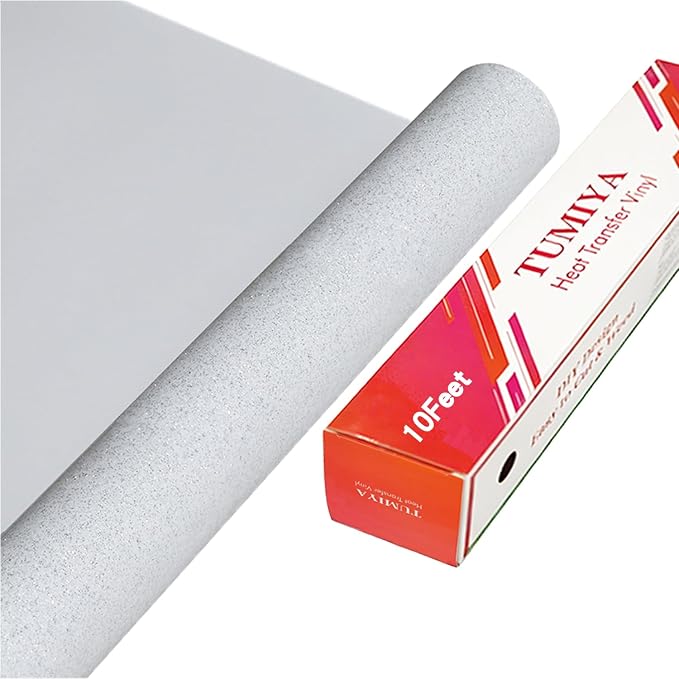 TUMIYA White Glitter Heat Transfer Vinyl HTV Roll