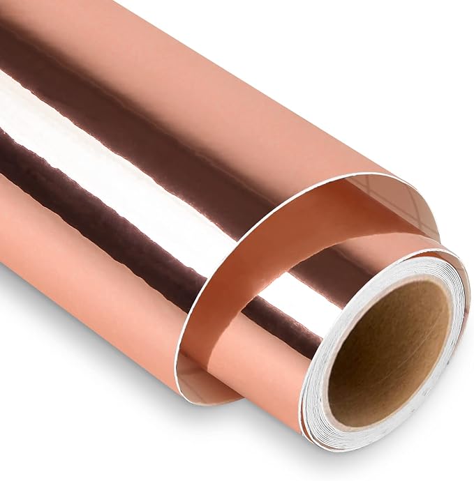Lya Vinyl Rose Gold Permanent Vinyl Roll, Party Decoration