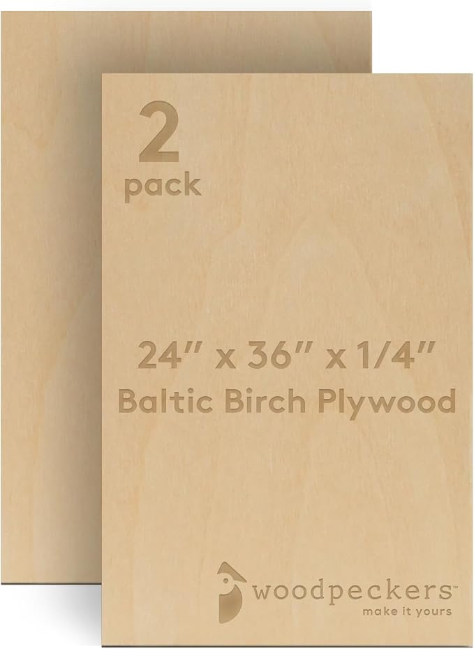 Baltic Birch Plywood 24 x 36 x 1/4 Inch - 6 mm Craft Wood