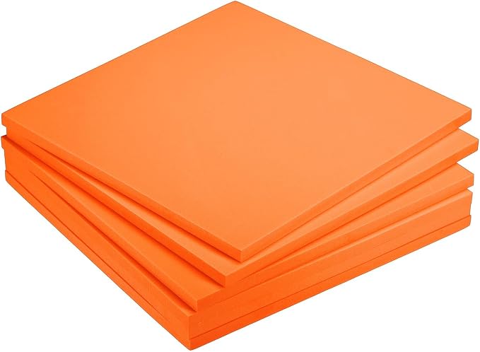 MECCANIXITY EVA Foam Sheets Orange 9.8 Inch x 9.8 Inch 7mm Thick Crafts Foam