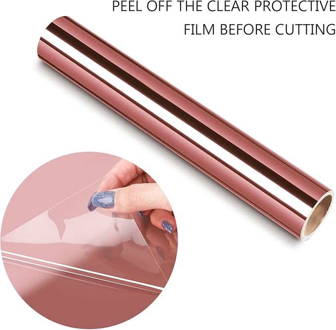 TECKWRAP Rose Gold Chrome Vinyl Wrap Metallic Bubble Free Permanent Vinyl