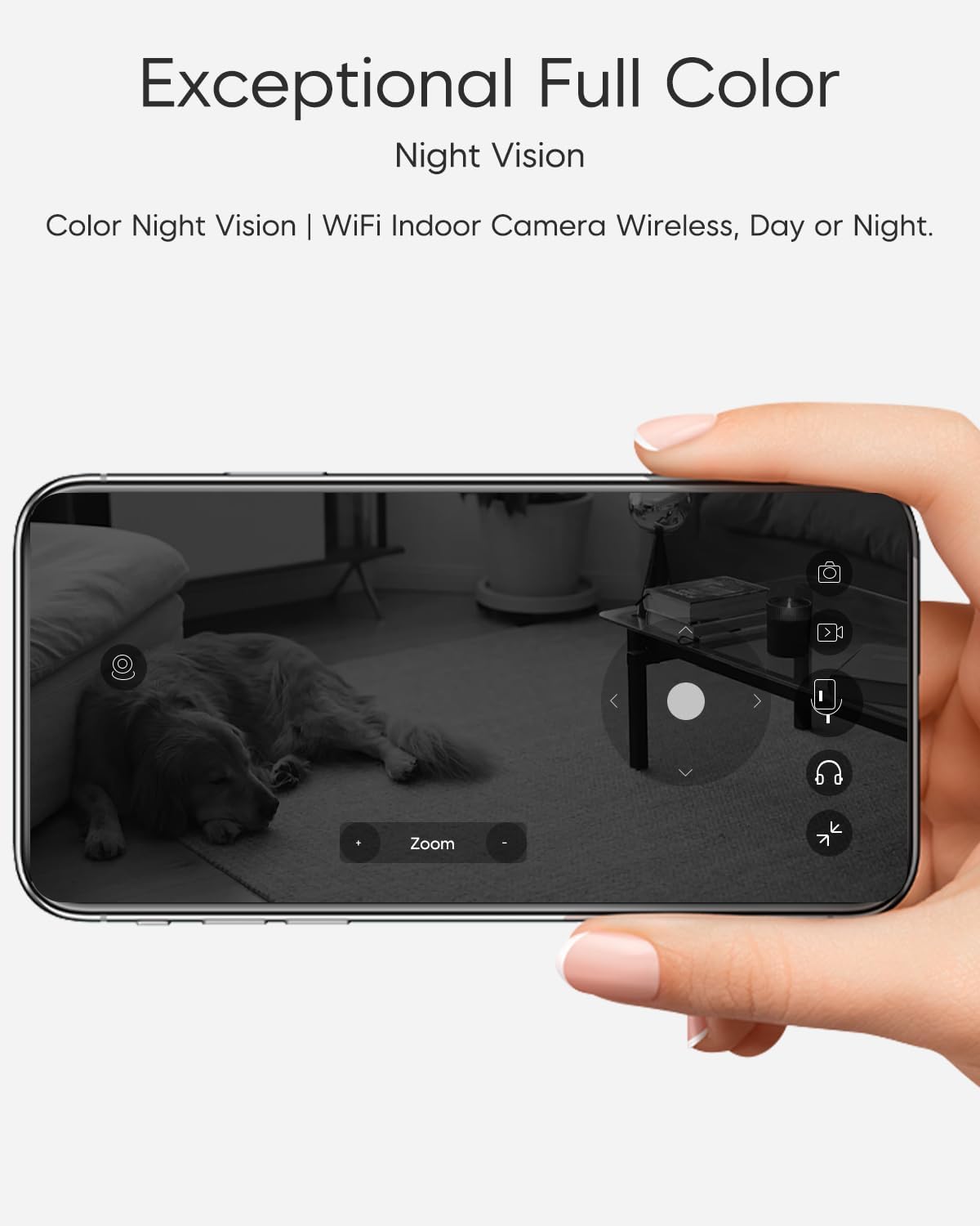 VSTARCAM Security Camera Indoor, Dual Cameras, 2K QHD Security Camera with 10× Zoom, 360° Camera, Baby Monitor, Pet Camera, Human/Pet Detection, AI Tracking, 2.4G Wi-Fi, 2-Way Audio, Plug in