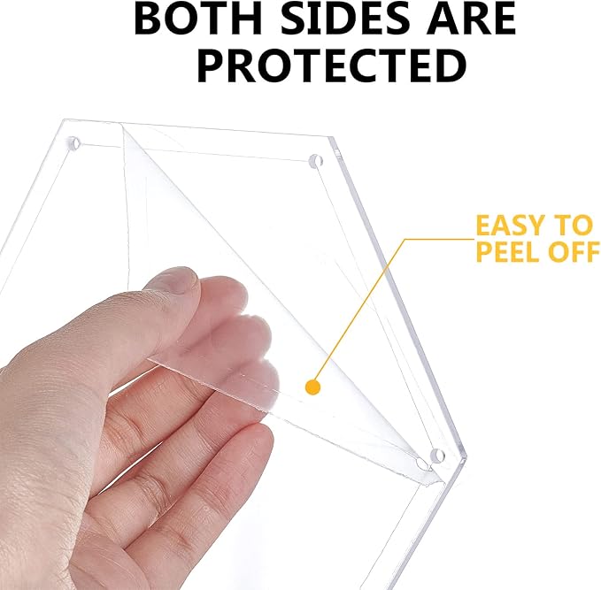 BENECREAT 6Pcs Mixed Sizes Hexagon Quilting Template Transparent Pressure Plate