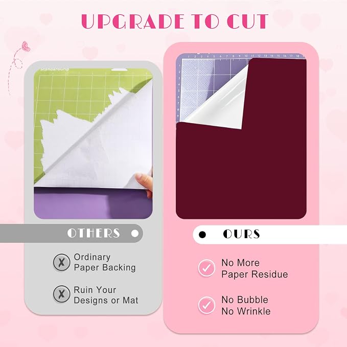 Tintnut Rouge Permanent Vinyl 8 Sheets 12''x10'' Adhesive Vinyl | Solid color