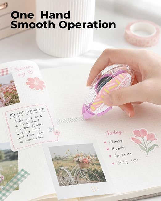 Four Candies Glue Tape Roller, Double Sided Tape