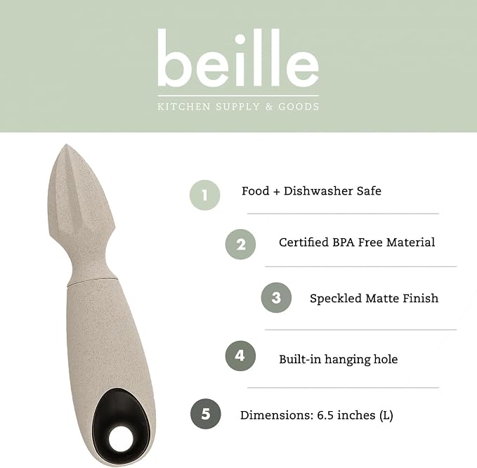 Beille Handheld Lemon Squeezer Citrus Reamer Wheat Straw Kitchen Gadgets