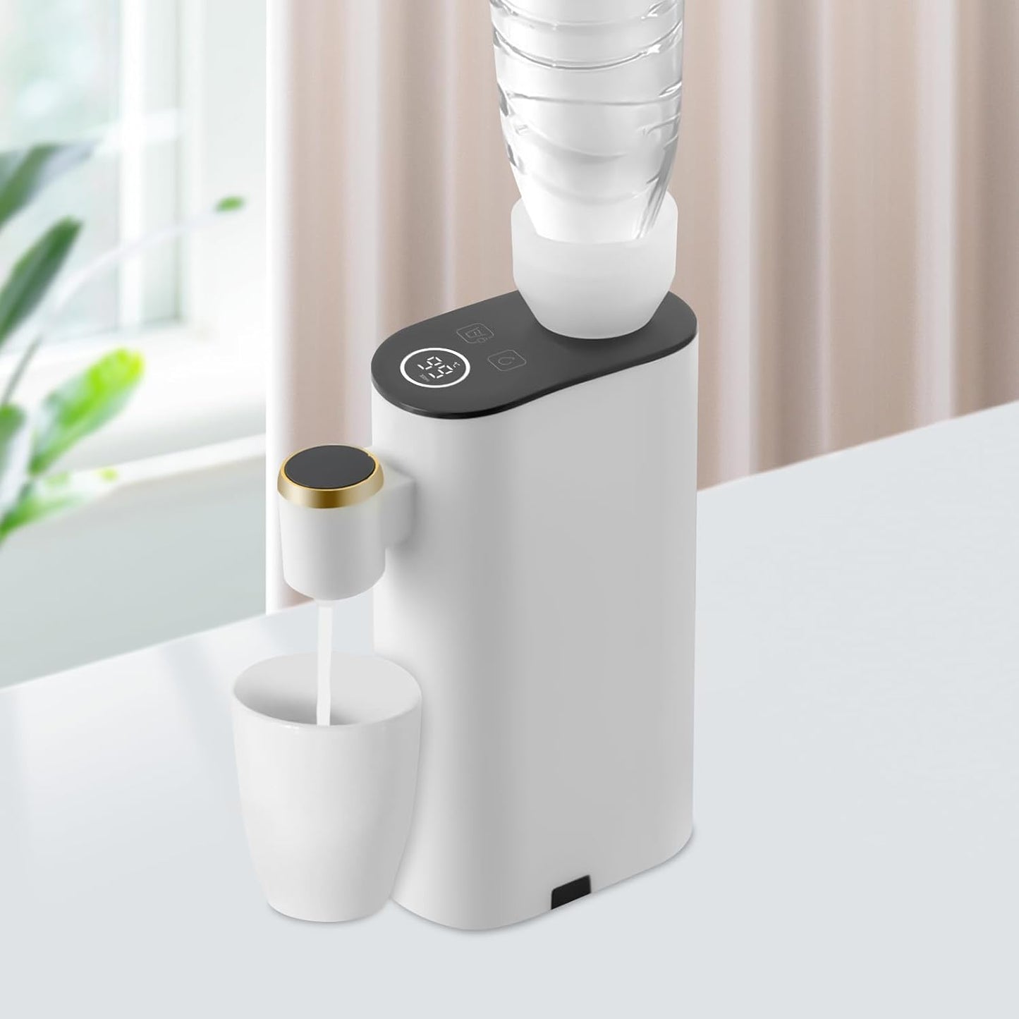 3s Instant Hot Water Dispenser, Baby Bottle Formula Dispenser, Mineral/Bottled Water Dispenser, 5 Temperatures Choices, Portable Water Warmer for Travel, Hotel (Machine + Water Tank)