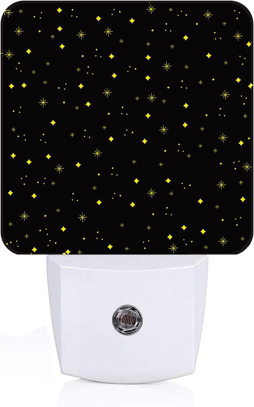 Shining Stars Night Light,Plug-in Night Lights with Dusk-to-Dawn Sensor for Stairway,Hallway,Bedroom Sleep Friendly Ideal for Women/Girls/Boys Gift,0.5w