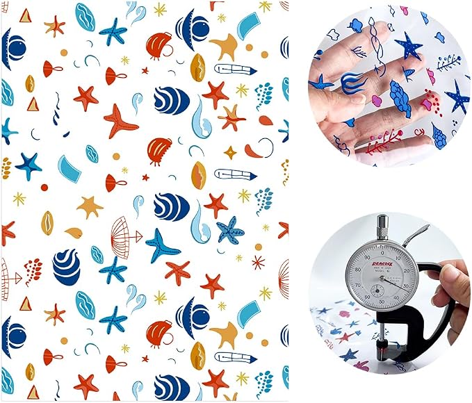 ONEART | 10 Pieces Clear PVC Vinyl Sheets, A4 Size See Through Waterproof Vinyl