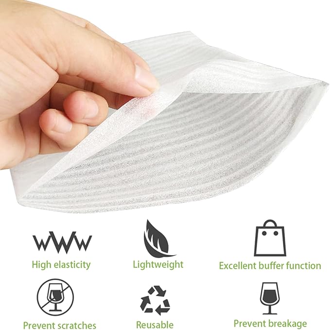 Foam Pouches & Foam Wrap Sheets, 4 Sizes 80 Count Foam Wrap Sheets Cushioning