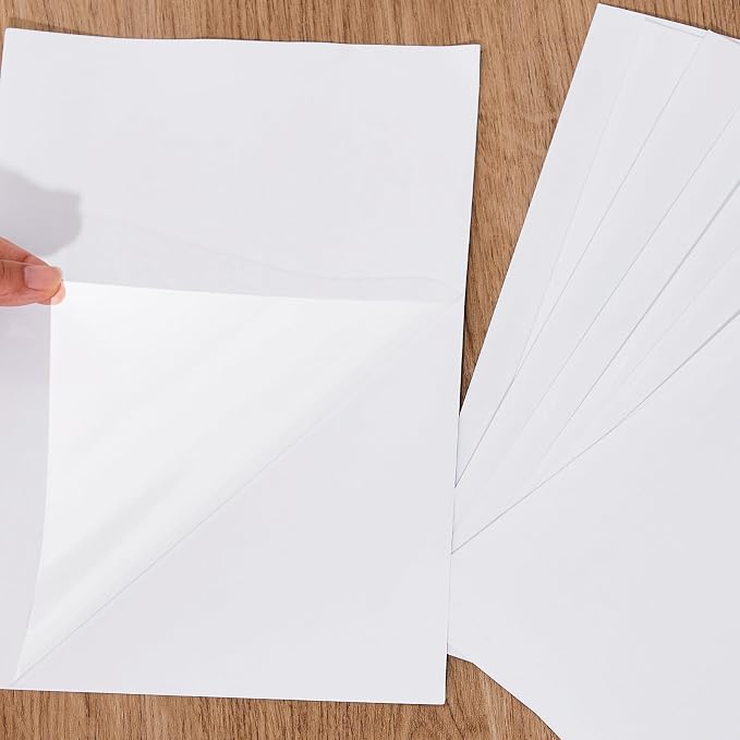 Clabby 36 Sheets Holographic Sticker Paper A4 Vinyl Holographic Laminate Sheets