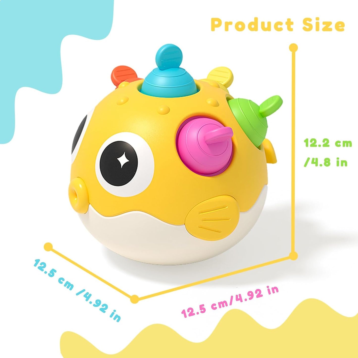 Baby Toys 0-6 Months & 6-12 Months,Baby Teething Toys 3-6,Musical Sensory Toys,Baby Rattle Toy,Baby Essentials for Boys & Girls,Newborn Infant Learning Developmental Gifts