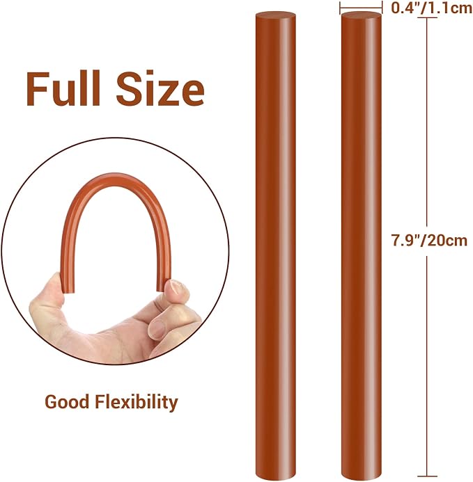 ENPOINT Brown Hot Glue Sticks Full Size