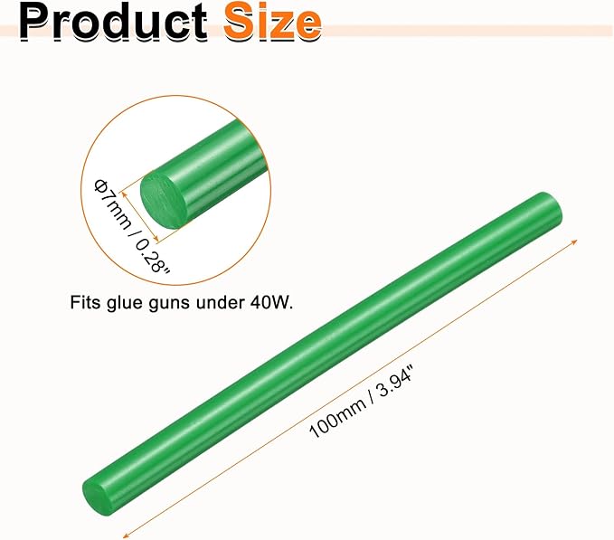 HARFINGTON 10pcs Hot Glue Sticks 0.28" Dia x 3.94" Long EVA Mini Hot Melt