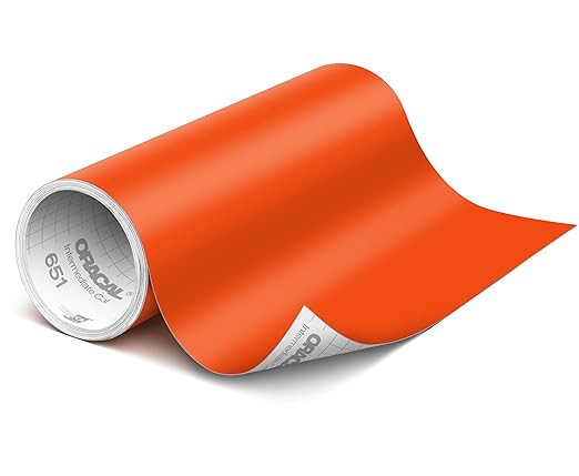 ORACAL 651 Matte Orange Vinyl Durable Roll Easy to Weed Permanent Adhesive