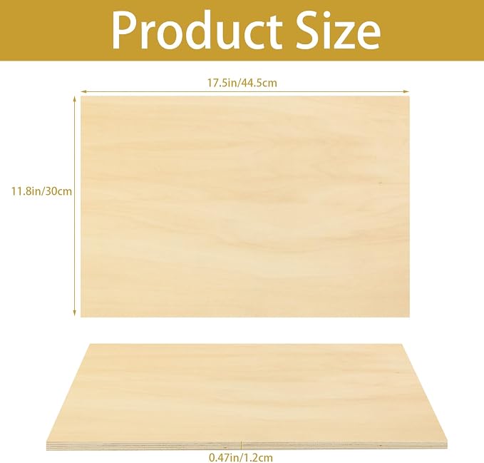 5 Pack Basswood Sheets for Crafts