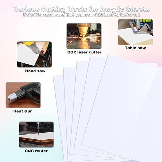 Adrattnay White Acrylic Sheets 1/8 Thick, Opaque Acrylic Sheets Acrylic Panel