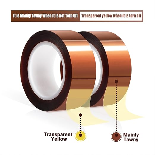 MEBMIK 2 Rolls 20mm x16m Heat Tape High Temperature Heat Resistant Tape Heat