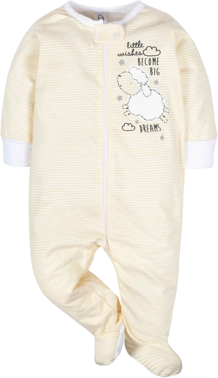 Gerber Baby Girls 4 Pack Sleep 'N Play Footie