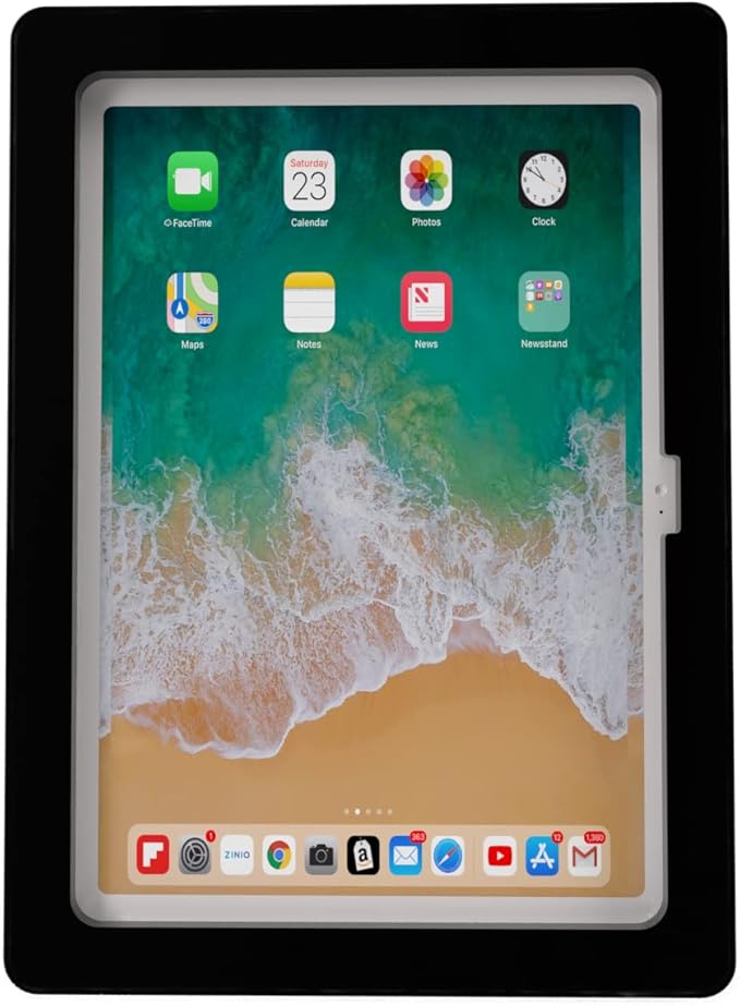 TABcare Anti-Theft Acrylic VESA Enclosure Made for Apple iPad 10 10.9" 2022, iPad 11 11" 2025 with Low Profile Wall Mount Kit & 90-Degree Angle USB C Charge Cable (Black)