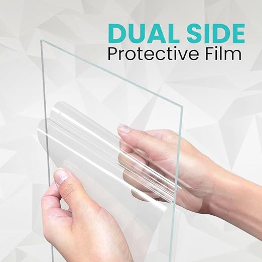 4"x6", Flexible PET Plexiglass Sheets | Transparent, shatter-resistant