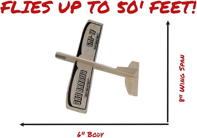 GRANITE MOUNTAIN PRODUCTS Balsa Wood and Styrofoam Airplane Toys Set | 6 Balsa