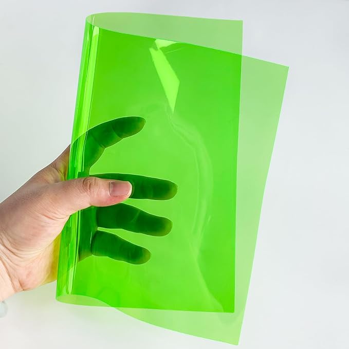 Transparent PVC Faux Leather Sheets, Glossy Waterproof Clear Vinyl Fabric