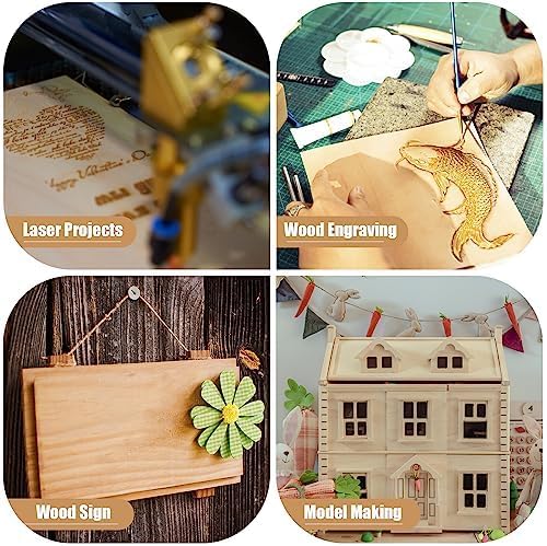 12 Pack Basswood Sheets Plywood Board 12 x 18 x 1/8 Inch- 3mm Thick Unfinished