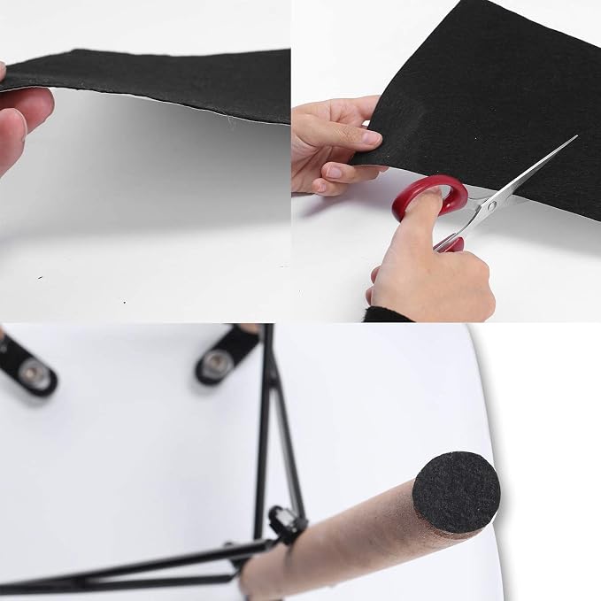 RZJZGZ 5Piece Adhesive Felt Sheet 8.3X11.8in Black Felt Fabric Adhesive Sticky