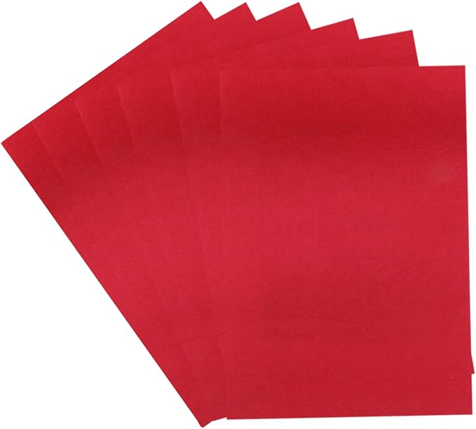 6 Pcs, 8 x 12 Inch Red Felt Sheets